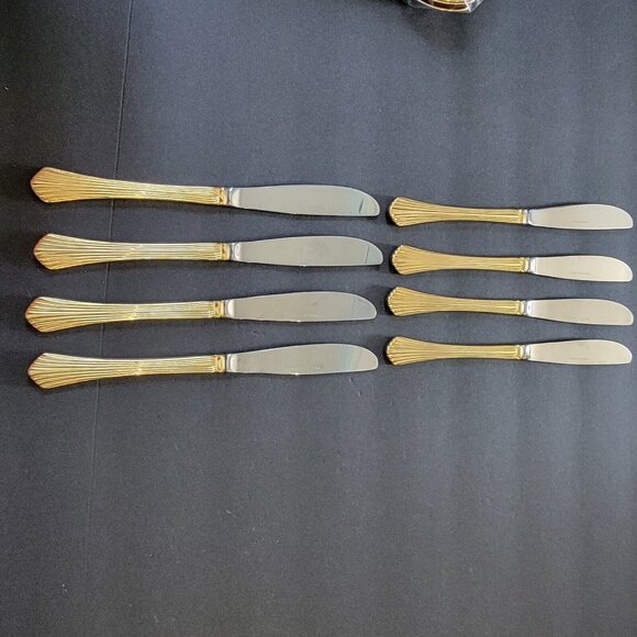 Towle Plume Cutlery Gold Plated Flatware Set~44Pieces~Service for 8 and more! - Picture 3 of 11